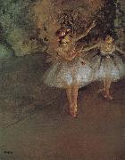 Edgar Degas Two dancer painting